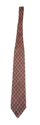 Corbata Christian Dior vintage para hombre talla única roja seda patrón geométrico años 80 90 Foto 1 de 4