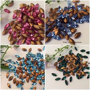 Swarovski Navette #4200/2 10x5mm Pack of 12 Foiled REPAIR CRAFT COLOUR OPTIONS - Picture 1 of 39