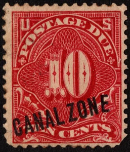 Canal Zone Stamp Scott # J3 Mint Fine - 10 Cents Carmine Rose Postage Due Issue - Picture 1 of 1