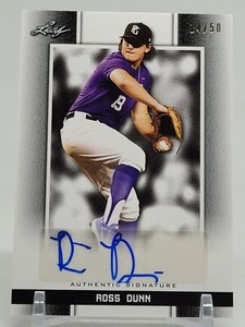 ROSS DUNN 2019 Leaf Perfect Game BLACK Auto #'d 14/50 ARIZONA STATE