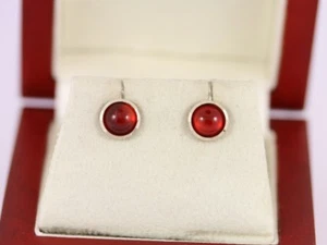 Carnelian Earrings Sterling Silver Ladies Stunning 925 1.2g ST18 - Picture 1 of 4