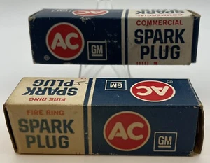VINTAGE GM AC DELCO One 44S Fire Ring & One C85 Commercial spark plug - Picture 1 of 4