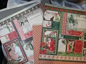 10 Blatt doppelseitig 12x12 Karton Basteln Junk Journal Papier Konvolut #6 - Bild 1 von 1