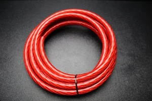 0 GAUGE WIRE 50 FT RED SHINY 1/0 AWG POWER GROUND CABLE STRANDED CAR - Picture 1 of 8