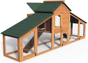 Pollaio in Legno, Pollaio per Galline ovaiole da Esterno, Gabbia di Pollo - Foto 1 di 7