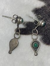 Vintage Zuni Turquoise Sterling Silver Earrings