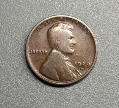 1929-D Filled Mint Mark 1C BN  Copper Wheat Cent - Image 1 of 2