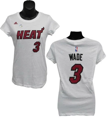 New Miami Heat #3 Dwyane Wade Womens Sizes S-M-L-XL White Shirt Cover
