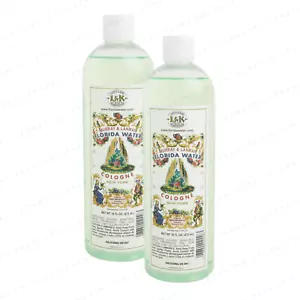 2 Pack - L&K Florida Water Cologne New York 16oz Bottles - Picture 1 of 3