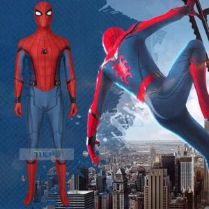 Costume Spider-Man:Homecoming Spiderman Uomo Halloween Cosplay Costume con Maschere - Foto 1 di 14