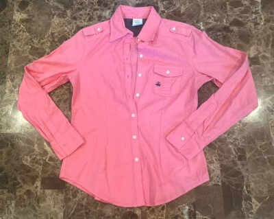 Brooks Brothers коралловый розовый повседневный рубашка на пуговицах женский размер 8 винтажный новый без ЯРЛЫКОВ - Изображение 1 из 4