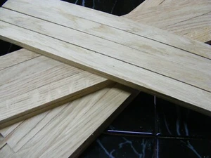 Oak hardwood wood strips 4/6/10mm thick 20mm wide 330mm long, 8 pieces per pack - Picture 1 of 19
