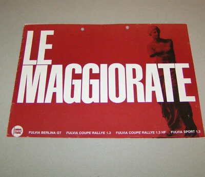 Brochure Lancia Fulvia Berlina GT / Coupe Ralley 1.3 / Sport 1.3 - Édition 1967 Foto 1 de 3