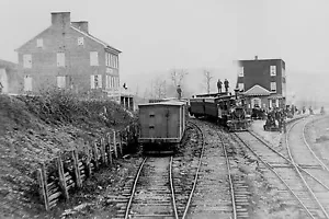 FOTO 1863 Tren Abraham Lincoln Junction Hanovre, Batalla de Gettysburg Guerra Civil - Imagen 1 de 1