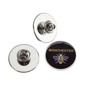 MANCHESTER BEE  METAL PIN BADGE WITH 25mm LOGO - Picture 1 of 1