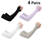  4 Pairs Miss Women's Sun Sleeves Arm UV Protection Cooling Cuff
