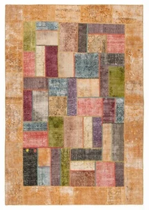 Patchwork Tissés à la Main Tapis Persan 318x215 cm-Orient, Tapis, Rug, Vintage - Picture 1 of 6