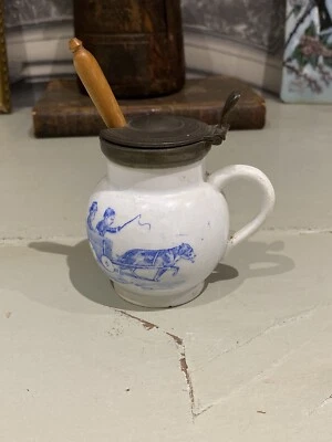 RARE PETIT PICHET DE DINETTE / MOUTARDIER ANCIENNE - manufacture ? - Photo 1/4