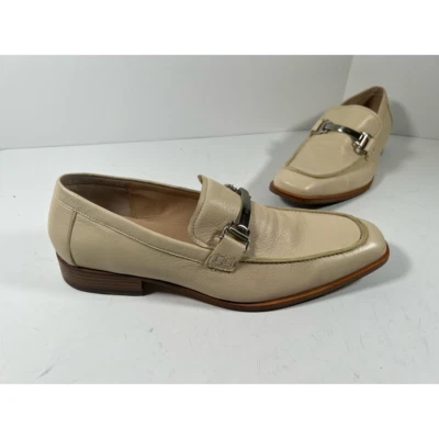 Calvin Klein Mens Gifford Loafers Shoes Beige Leather Square Toe Slip-On 11.5M - Image 1 of 4