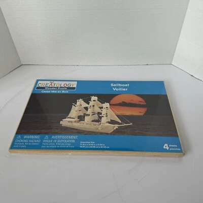 Creatology Wooden Puzzle Sailboat Voilier Brand New Sealed - Image 1 of 3