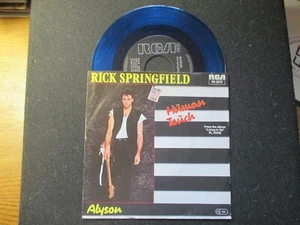RARE 7" Single Vinyl ! RICK SPRINGFIELD Human Touch / Alyson BLAUES VINYL - Bild 1 von 1