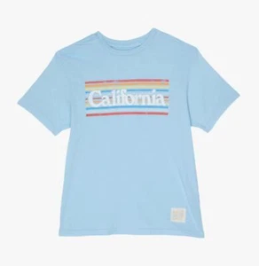 The Original Retro Brand ESF13077 'California' Graphic Tee, Youth XL, Light Blue - Picture 1 of 1