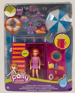 Torre de salvavidas de moda Polly Pocket Splashin' de colección con Lea & Kitty, 2006 SE - Imagen 1 de 4