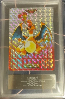 ARS 9 Pokemon Card Charizard Carddass Red Prism PSA 9 MINT - Image 1 of 4