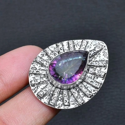 Mystic Rainbow Topaz Handmade Jewelry Ring US Size 9 W073 - Image 1 of 3
