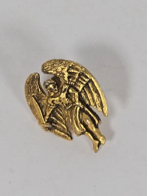 TBN Gold Toned Small Guardian Angel Holding a Sword Collectible Lapel Pin  - Image 1 of 4