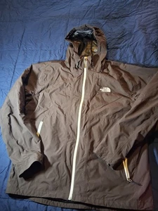 The North Face Hyvent Regenjacke Herren XL braun Kapuze Full Zip wasserdicht - Bild 1 von 7