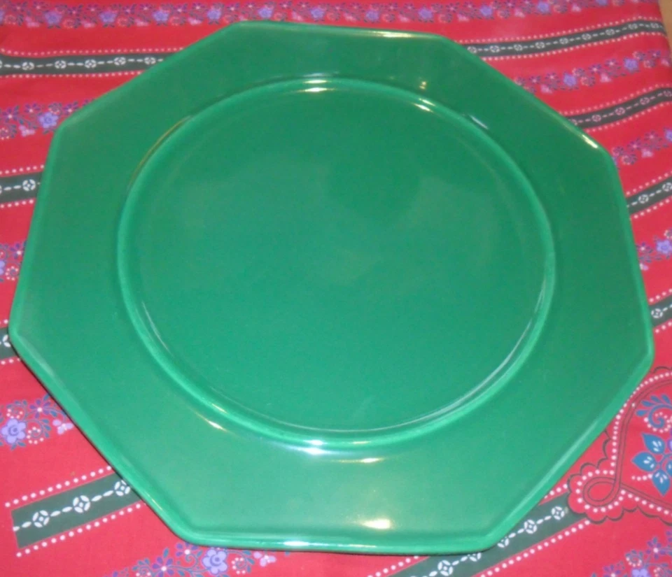 4 Platzteller - Villeroy & Boch - Gallo-Design- grün- eckig - - Bild 1 von 4