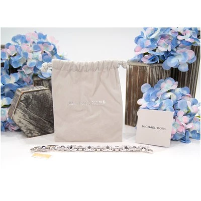 Michael Kors Astor Pave CZ Crystal Silver Plated Chain Bracelet NWT - Image 1 of 4