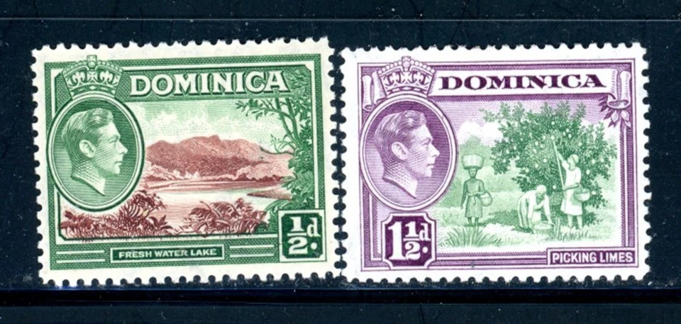 Dominica Scott # 97, 99 - MH - Nice Centering                  (19-C251) - Image 1 of 1