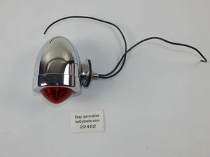 CUSTOM CHROME MINI BULLET CHROMED TURN SIGNAL INDICATOR RED LENS CHOPPER CUSTOM - Picture 1 of 10