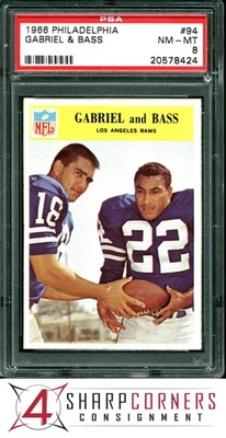 1966 PHILADELPHIA #94 ROMAN GABRIEL-DICK BASS PSA 8 - Image 1 of 2