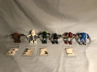 Lego MATORAN VOYA NUI 8721 8722 8723 8724 8725 8726 BIONICLE 100% complete set - Image 1 of 4