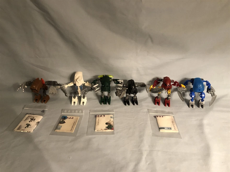 Lego MATORAN VOYA NUI 8721 8722 8723 8724 8725 8726 BIONICLE 100% complete set - Image 1 of 4