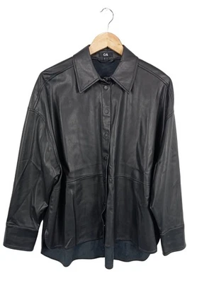 C&A Chaqueta de cuero de imitación Mujeres Chaqueta Talla EU 42 negro - Imagen 1 de 4