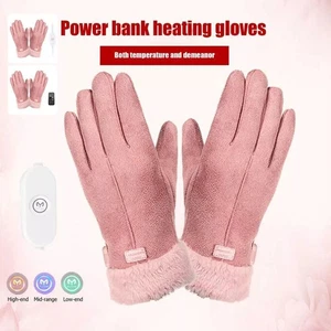Winter USB Electric Heated Gloves Temperature-Adjustable Warming Gloves Women - Picture 1 of 17