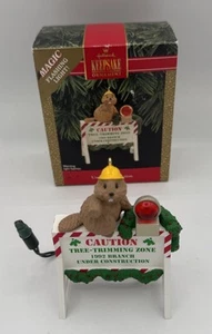 Hallmark Keepsake Under Construction Beaver Christmas Flashing Light Ornament - Picture 1 of 11