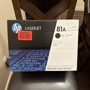 New OEM factory sealed HP 81A / CF281A Black genuine Toner Cartridge - Photo 1/6