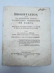 Dissertation über die verschiedenen Arten angeborener Anusatretismus / " - Bild 1 von 6