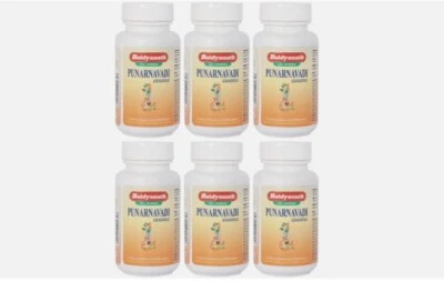 6 x Tableta Baidyanath Punarnavadi Guggulu (80tab) Hierba Ayurvédica Foto 1 de 3