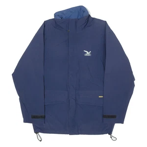 SALEWA Gore-Tex Mens Rain Jacket Blue Hooded S - Picture 1 of 6