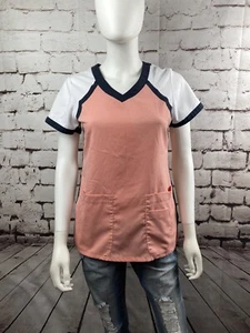 Grey’s Anatomy By Barco Womens Size XS Multicolored Nurse Medical Scrub Top EUC - Picture 1 of 7