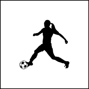 Girl Soccer Player Vinyl Decal - Picture 1 of 4