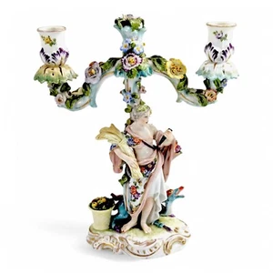 Helena Wolfsohn porcelain candelabra, allegorical figure of Australia, Dresden - Picture 1 of 19