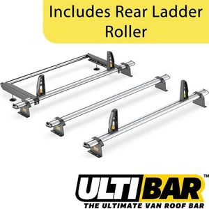 Fiat Scudo Roof Rack 2022+ L2 LWB 3x Roof Bars + Roller Van Guard Ultibar+ - Picture 1 of 4