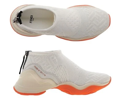 Zapatillas Fendi Fluidas Mid-Top Alta Tecnología Jacquard Blanco Talla 38.5 Nuevas Foto 1 de 4